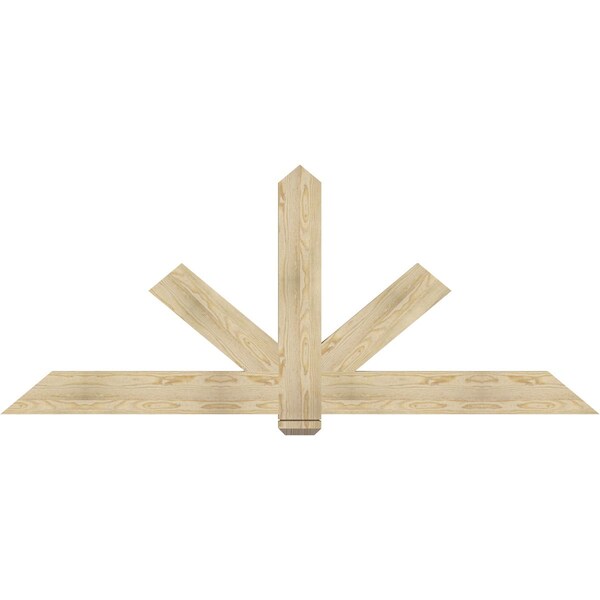 Ekena Millwork Kennewick Rough Sawn Timber Gable Bracket, Douglas Fir, 84"W x 35"H x 2"D x 6"F, 10/12 Pitch GBW084X35X0206KEN00RDF - main